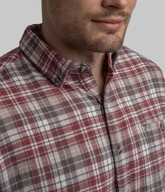 MENS ALSTON WASHED LONG SLEEVE FLANNEL
