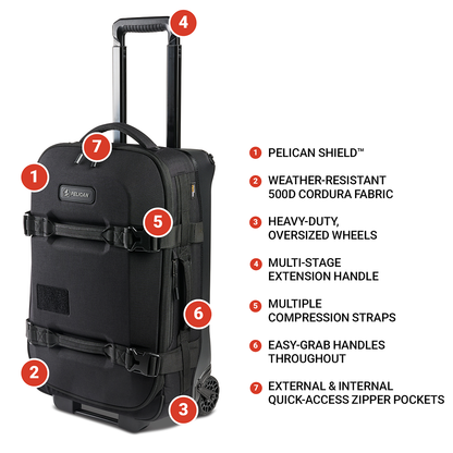 22 Aegis CarryOn 2Wheel Rolling Hybrid Duffel