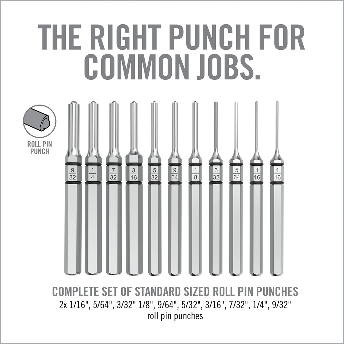 ACCUPUNCH 11PC ROLL PIN PUNCH SET