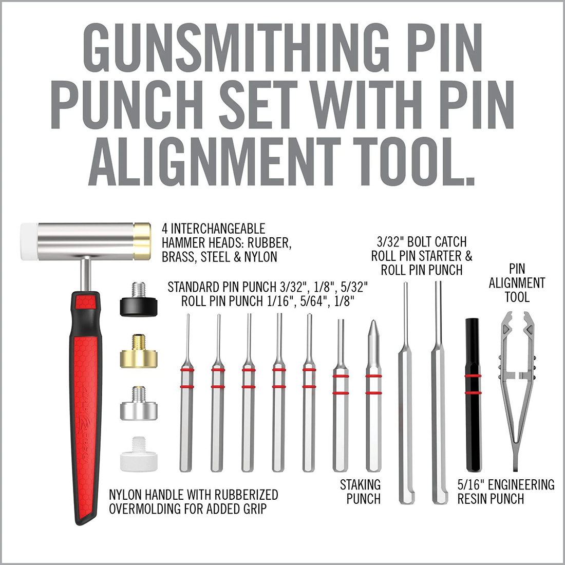 ACCUPUNCH HAMMER AND AR15 PIN PUNCH SET