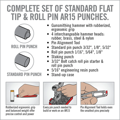 ACCUPUNCH HAMMER AND AR15 PIN PUNCH SET