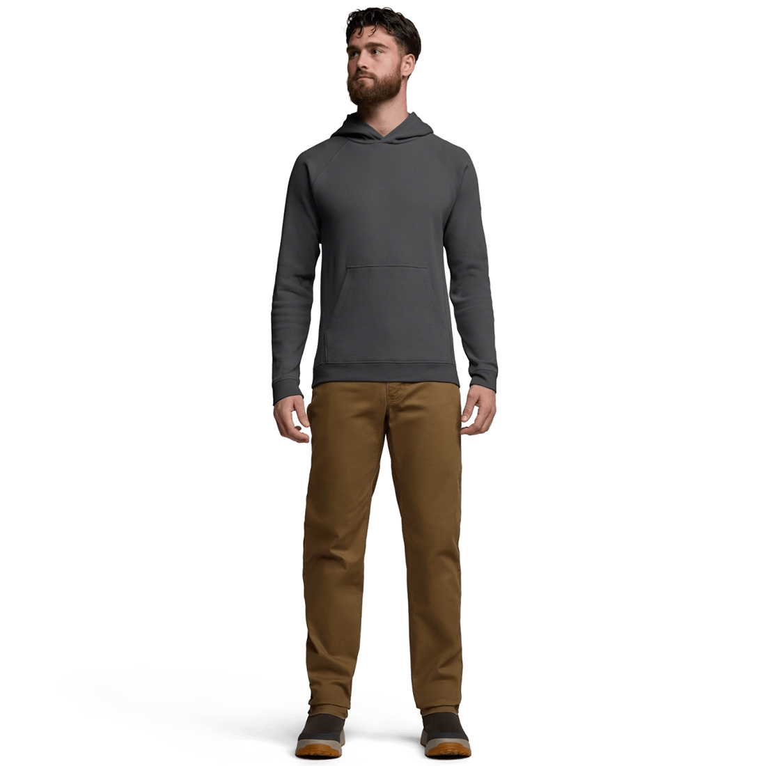 MENS WAFFLE PULLOVER HOODIE