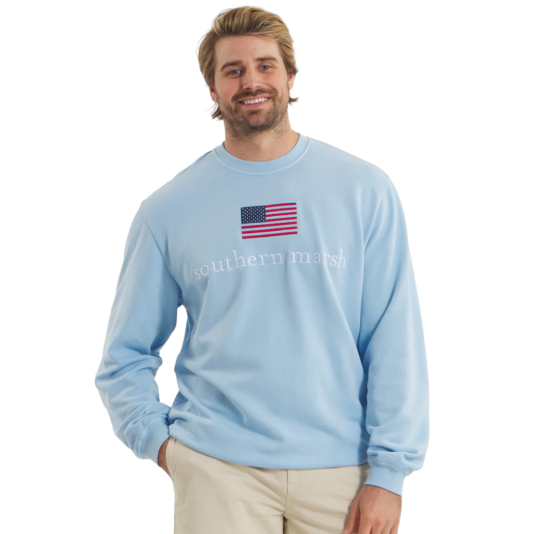 AMERICAN FLAG SEAWASH SWEATSHIRT