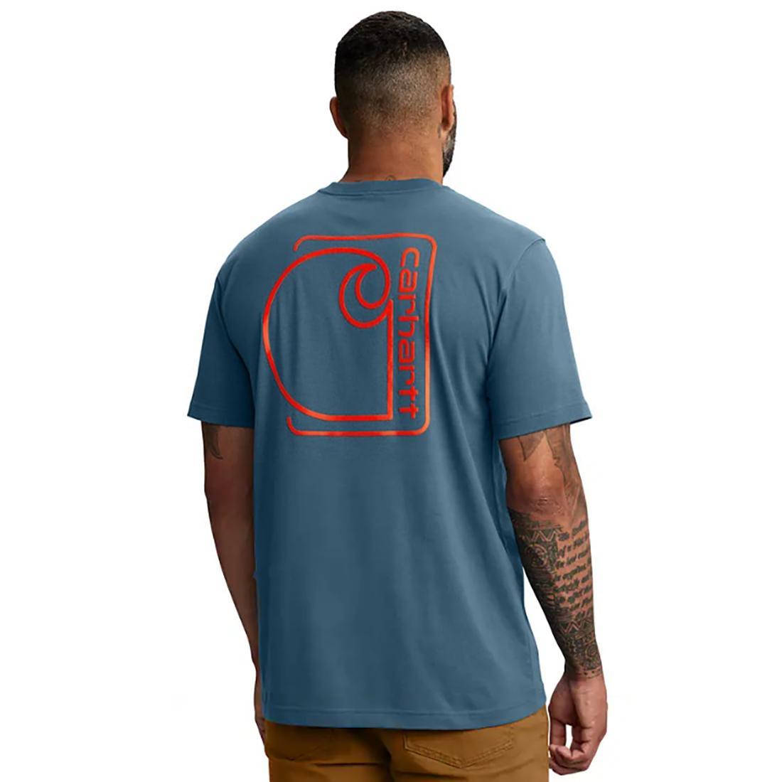 MENS RELAXED FIT LW SS C GRAPHIC TEE