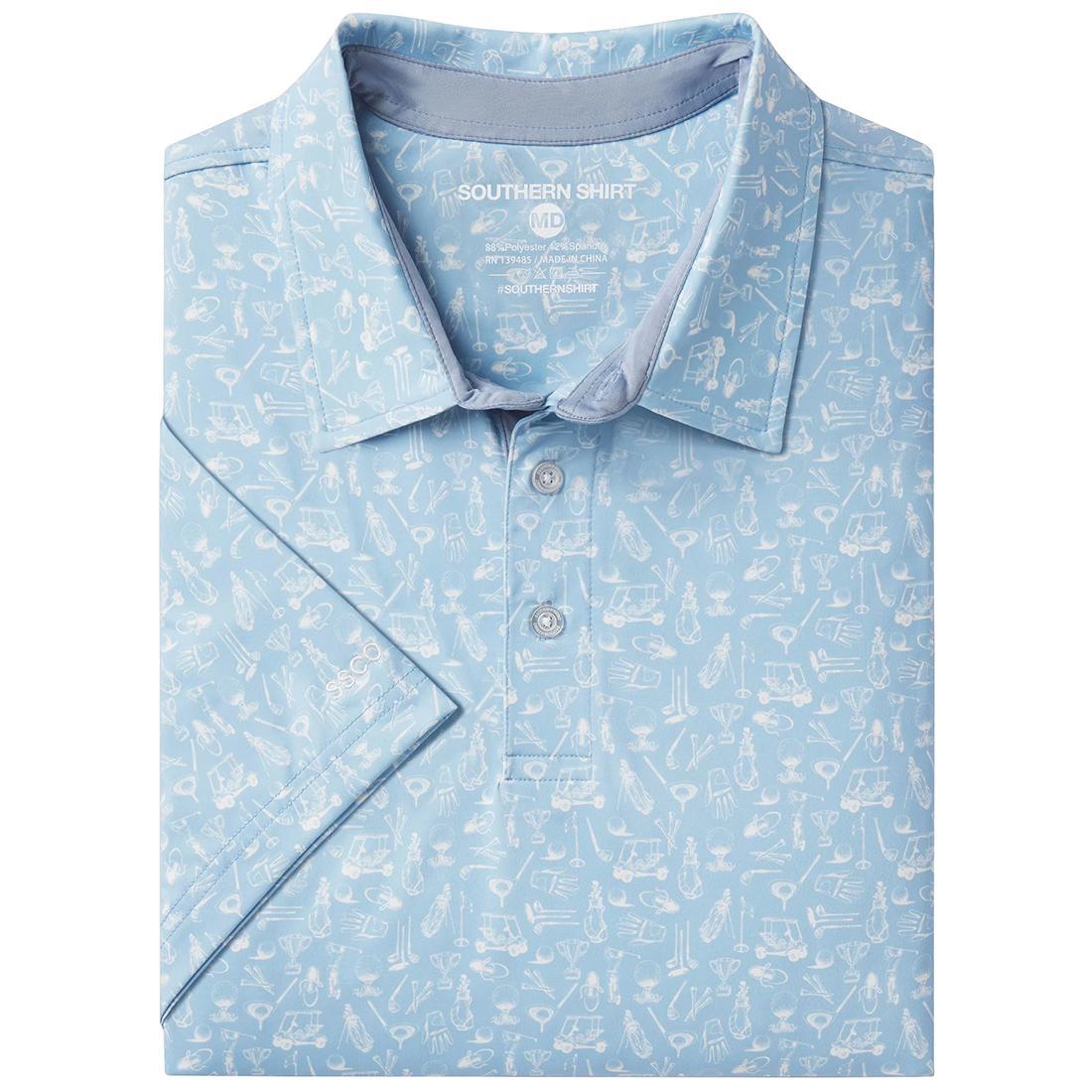 MENS TRAPPED IN PRINTED POLO