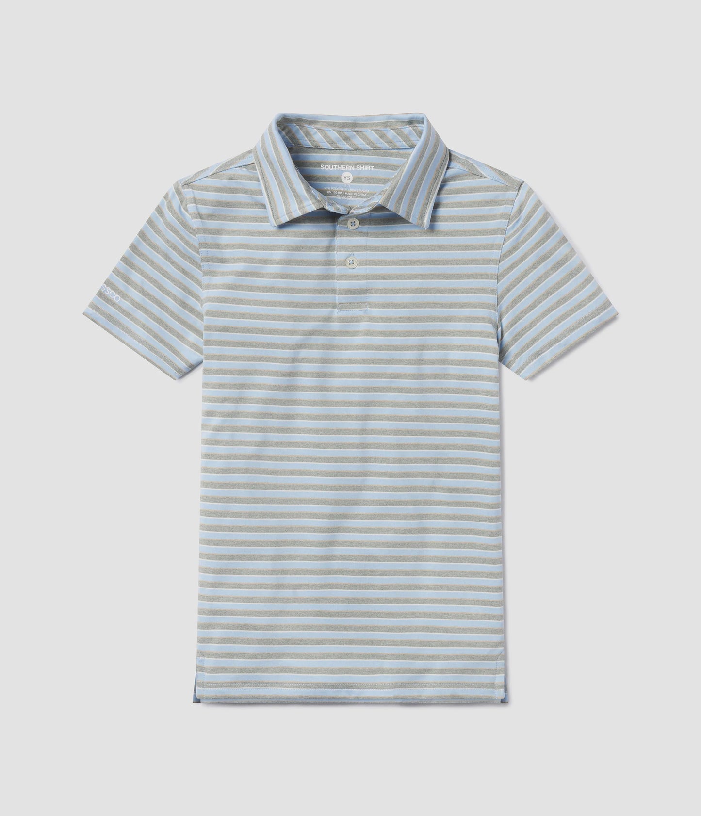 YOUTH BOYS CAHABA HEATHER STRIPE POLO