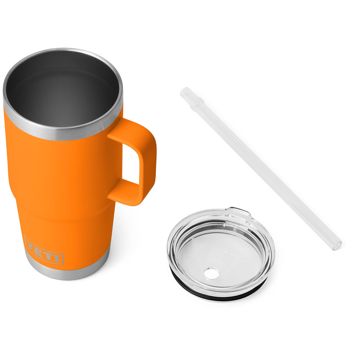 RAMBLER 25OZ STRAW MUG KING CRAB ORANGE
