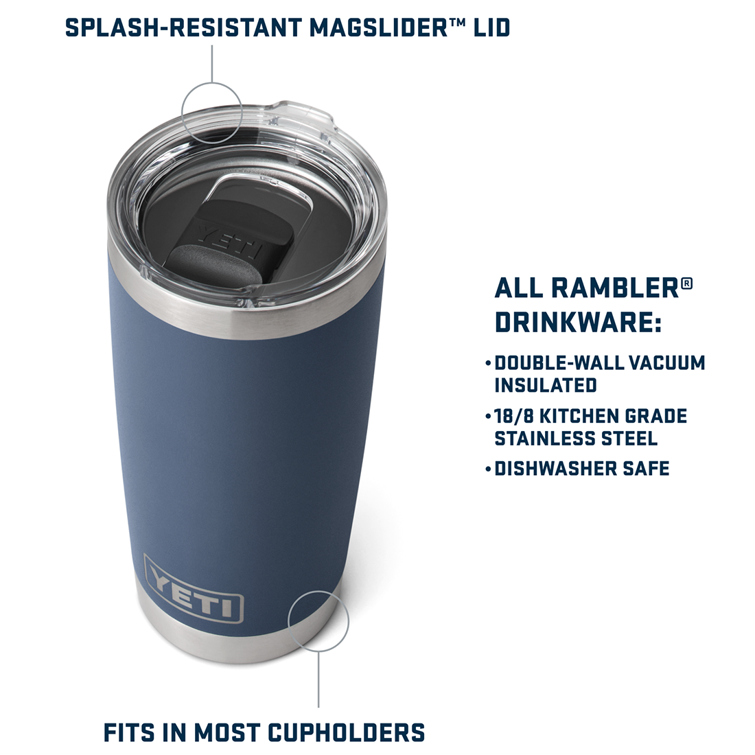 RAMBLER 20OZ TUMBLER MS KEY LIME