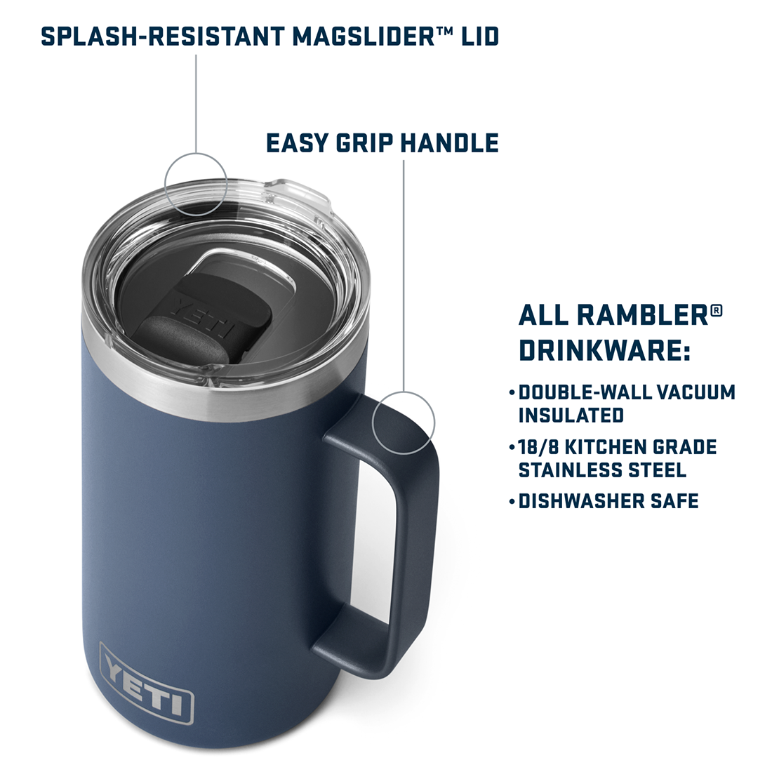 RAMBLER 24OZ MUG MS CAPE TAUPE