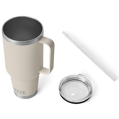 RAMBLER 42OZ STRAW MUG CAPE TAUPE