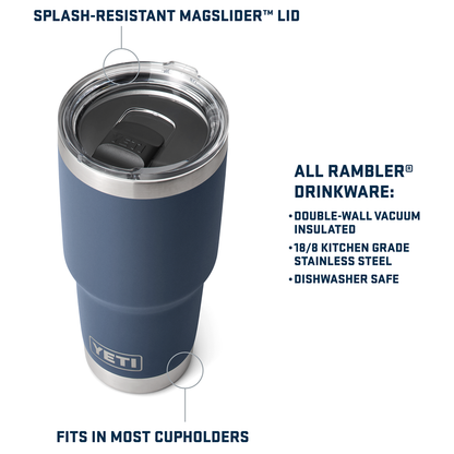 RAMBLER 30OZ TUMBLER MS RESCUE RED