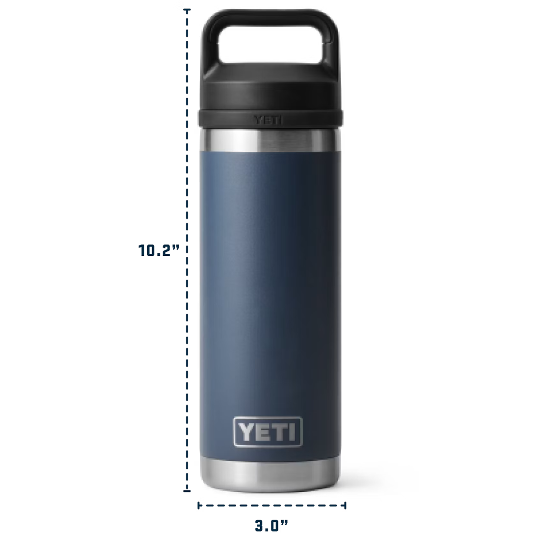 RAMBLER 18OZ BOTTLE CHUG BLACK