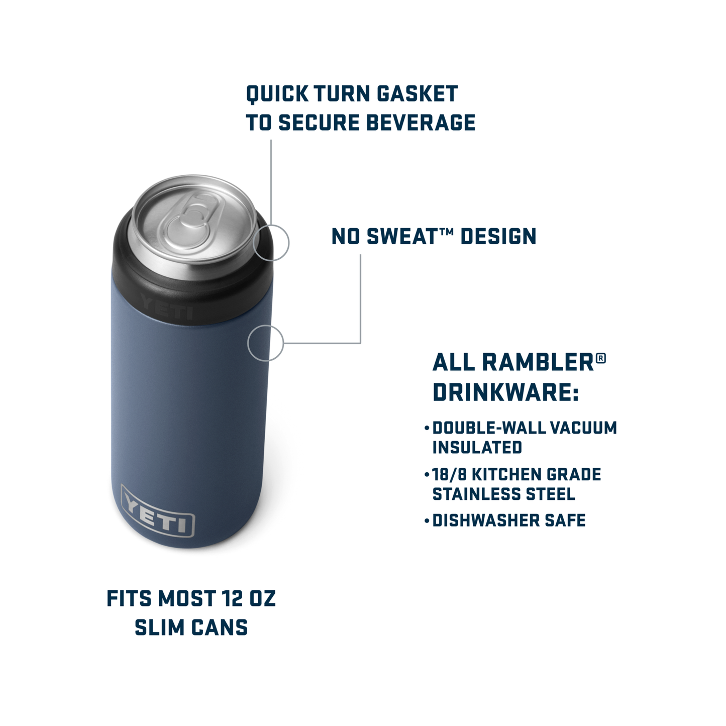 RAMBLER COLSTER SLIM CAN INSULATOR SEAFOAM