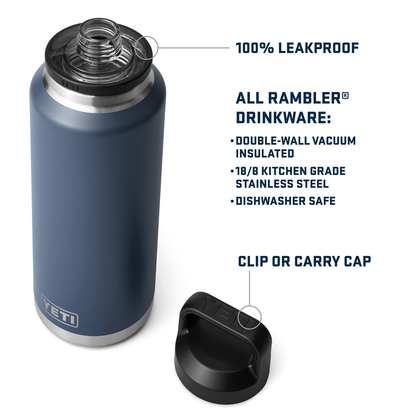 RAMBLER 46OZ BOTTLE CHUG BLACK