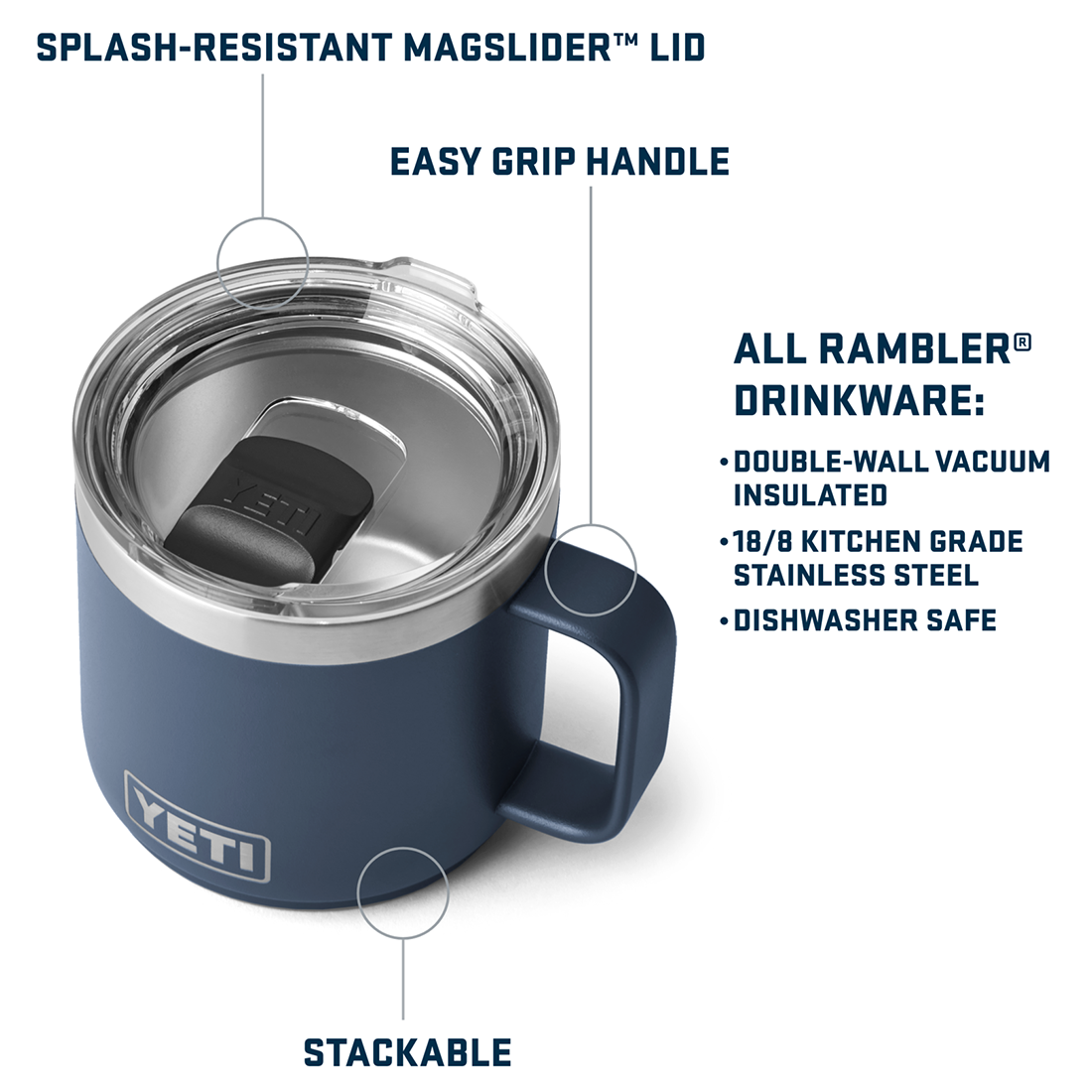 RAMBLER 14OZ MUG 2.0 BIG SKY BLUE