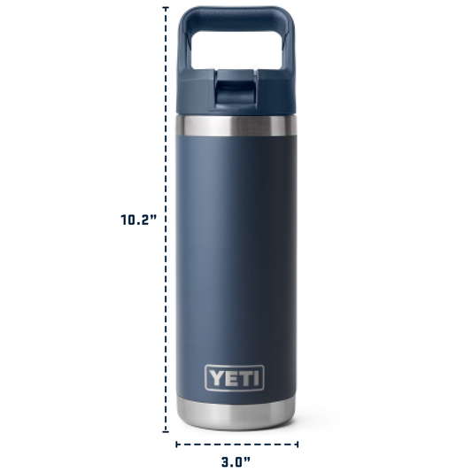 RAMBLER 18OZ C STRAW BOTTLE BIG SKY BLUE