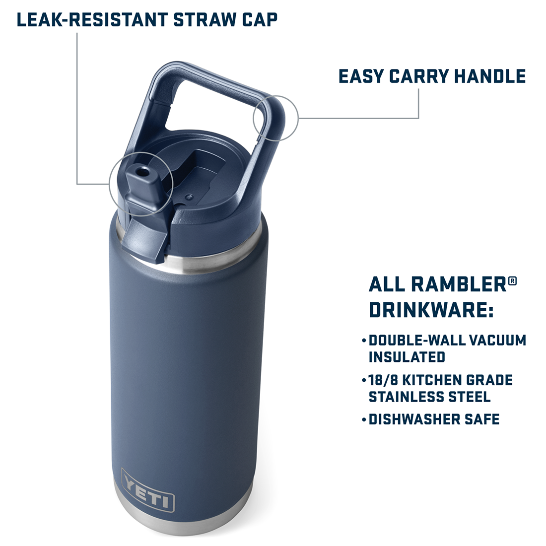 RAMBLER 26OZ C STRAW BOTTLE FIREFLY Yellow