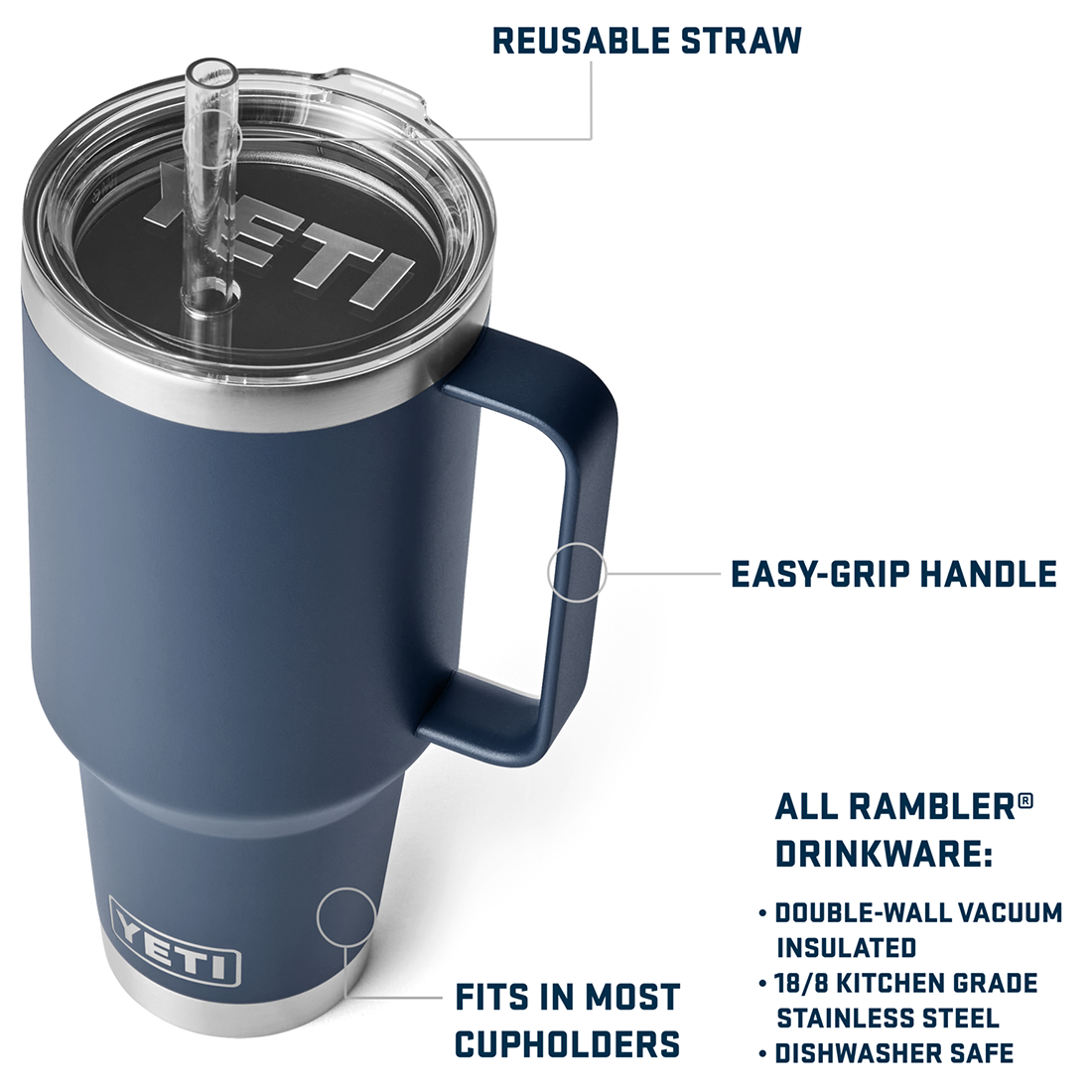 RAMBLER 42OZ STRAW MUG ULTRAVIOLET