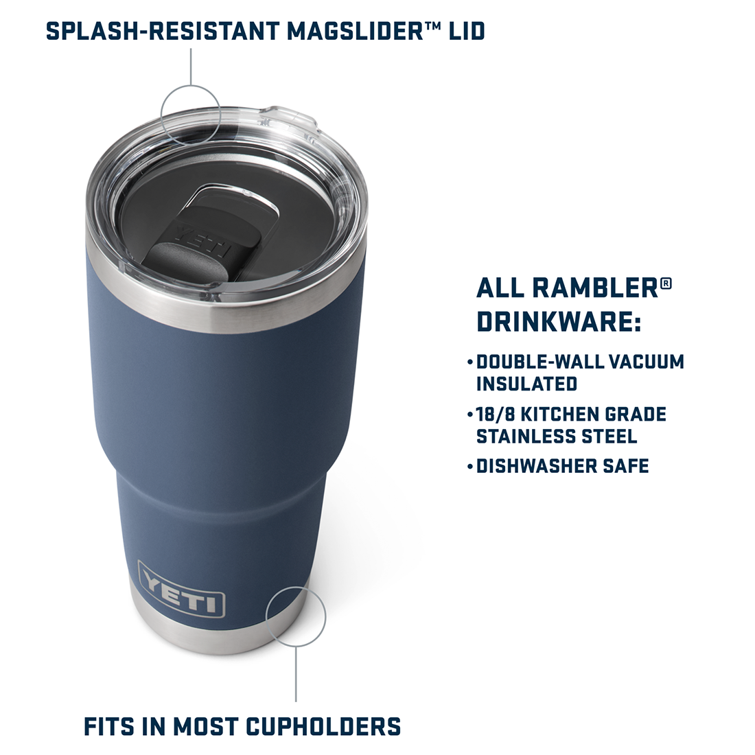 RAMBLER 30OZ TUMBLER MS PEACH