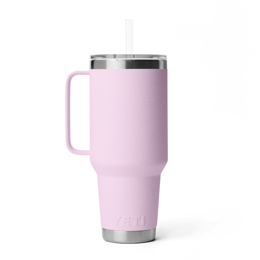 RAMBLER 42OZ STRAW MUG CHERRY BLOSSOM