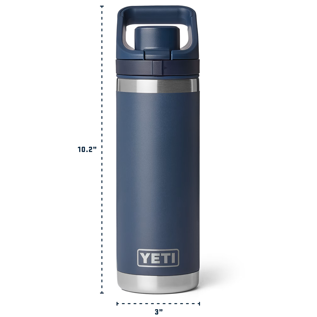 RAMBLER 18OZ BOTTLE FLIP CHUG NAVY