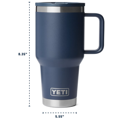 RAMBLER 30OZ TRAVEL STRAW MUG SEA STONE