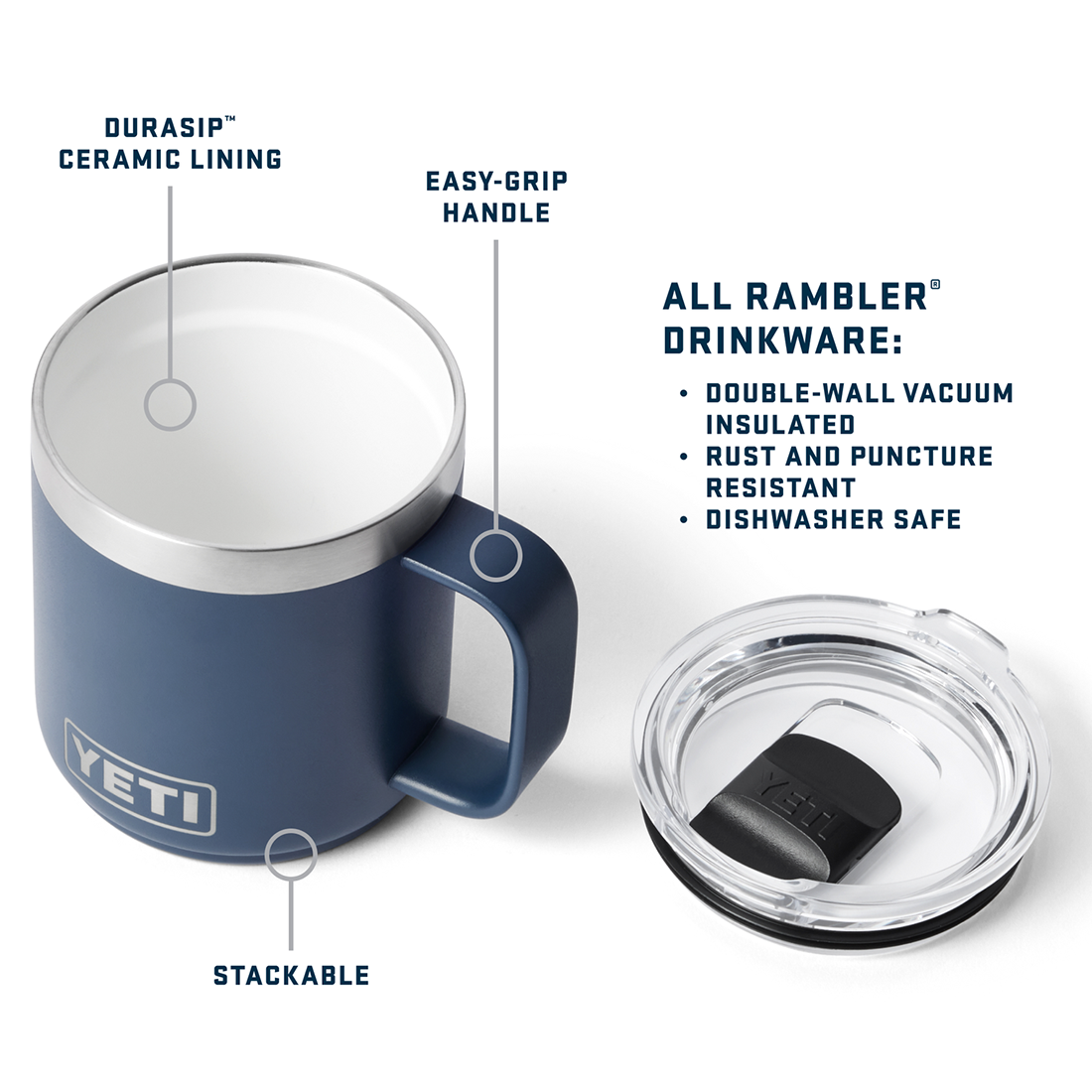 RAMBLER 10OZ CL MUG MS BLACK