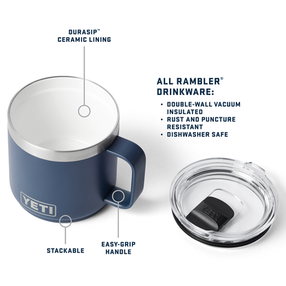 RAMBLER 14OZ CL MUG 2.0 MS NAVY