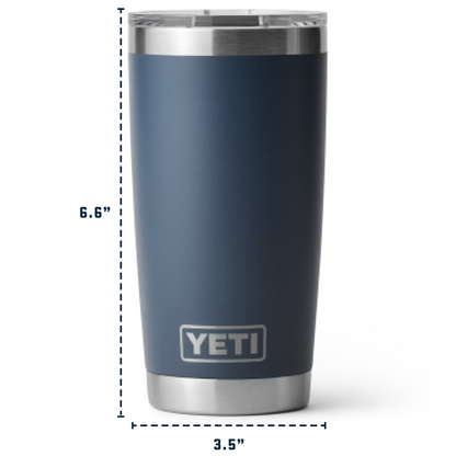RAMBLER 20OZ TUMBLER MS BLACK STONE