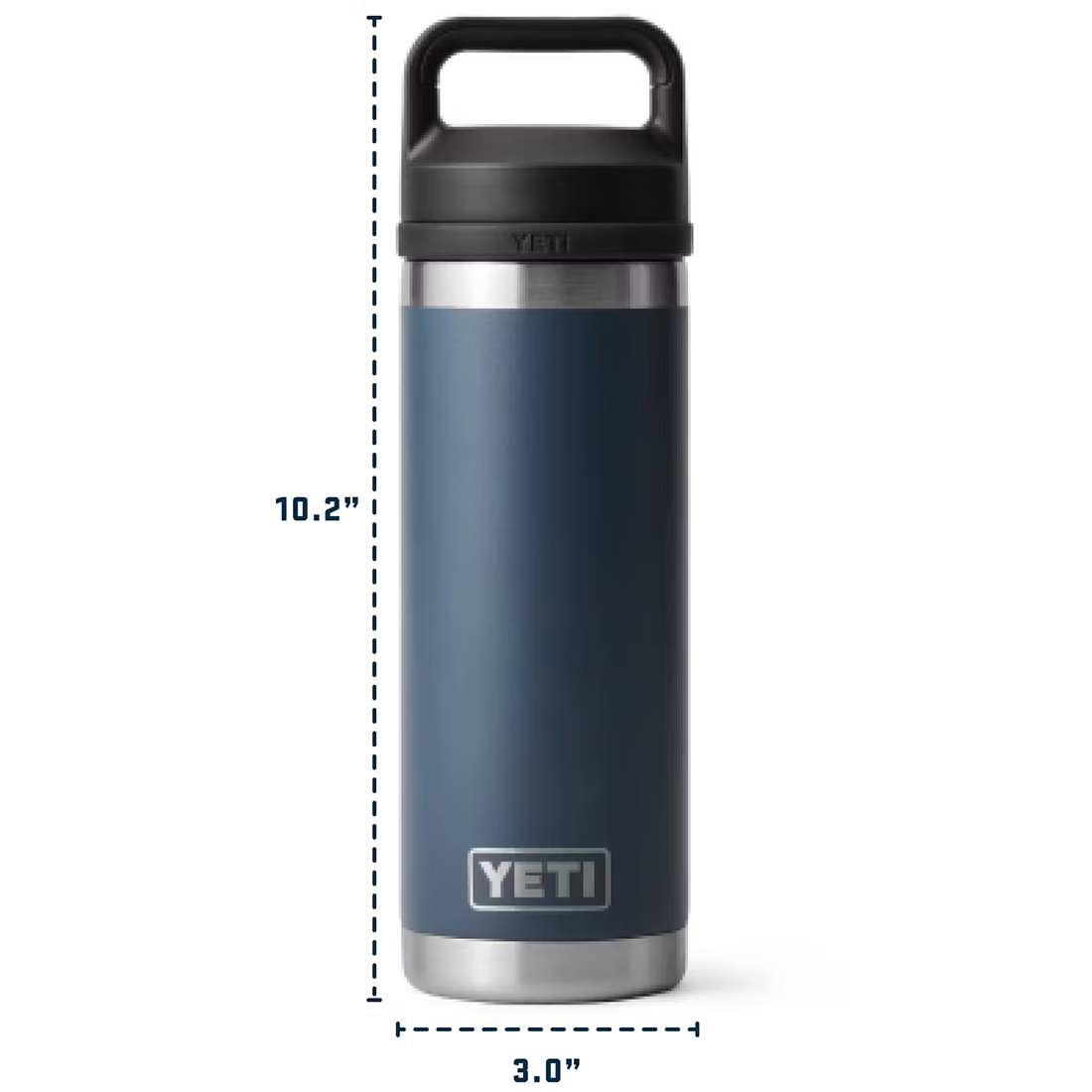 RAMBLER 18OZ BOTTLE CHUG BLACK STONE