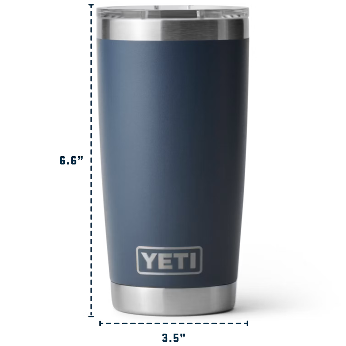 RAMBLER 20OZ TUMBLER MS NAVY/BADGE