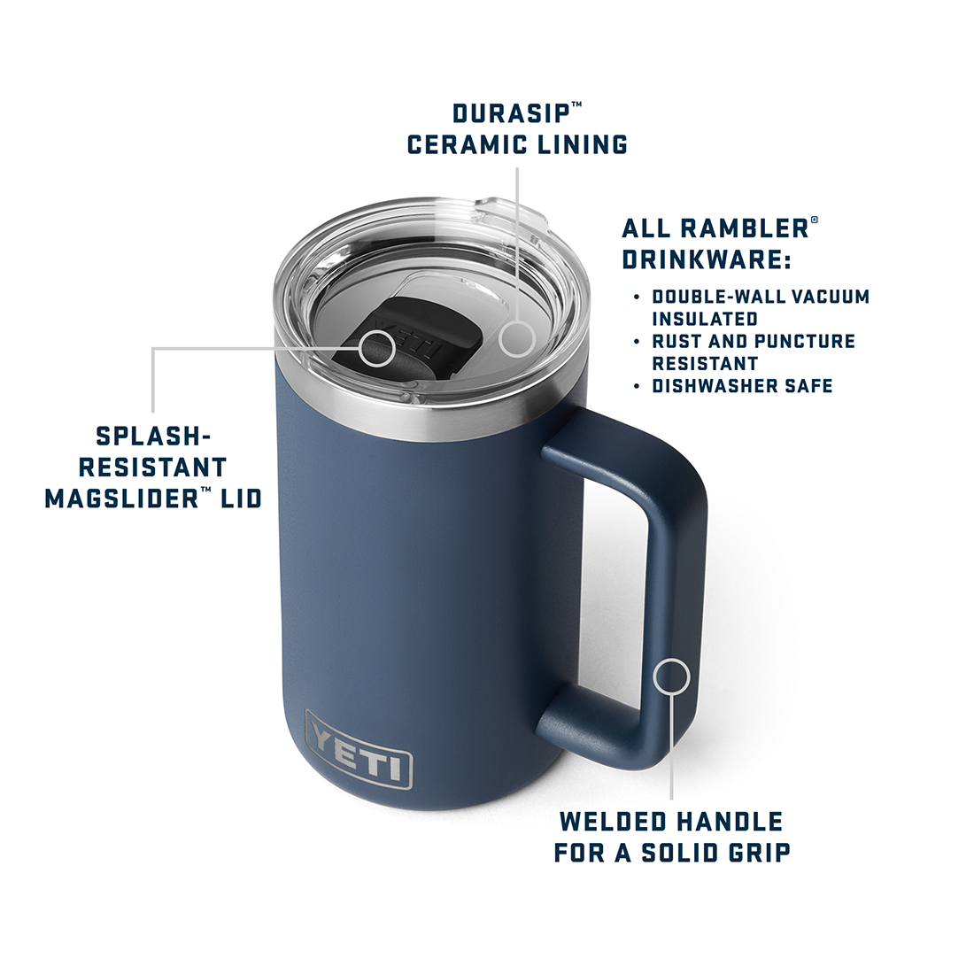 RAMBLER 24OZ CL MUG 2.0 MS WETLANDS CAMO