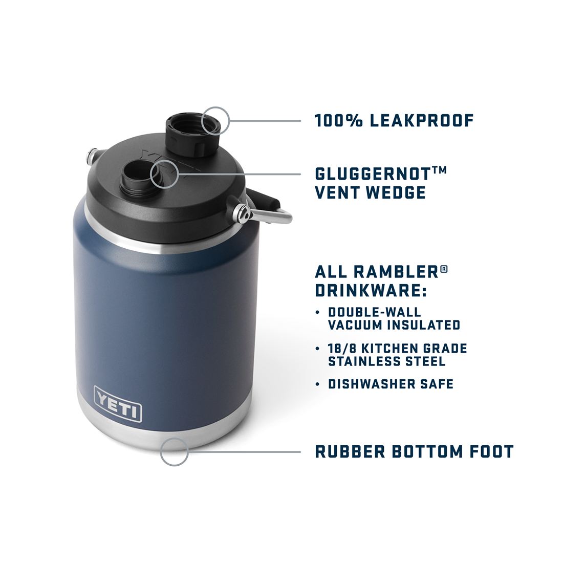 RAMBLER 1/2 GALLON JUG 2.0 OLIVE