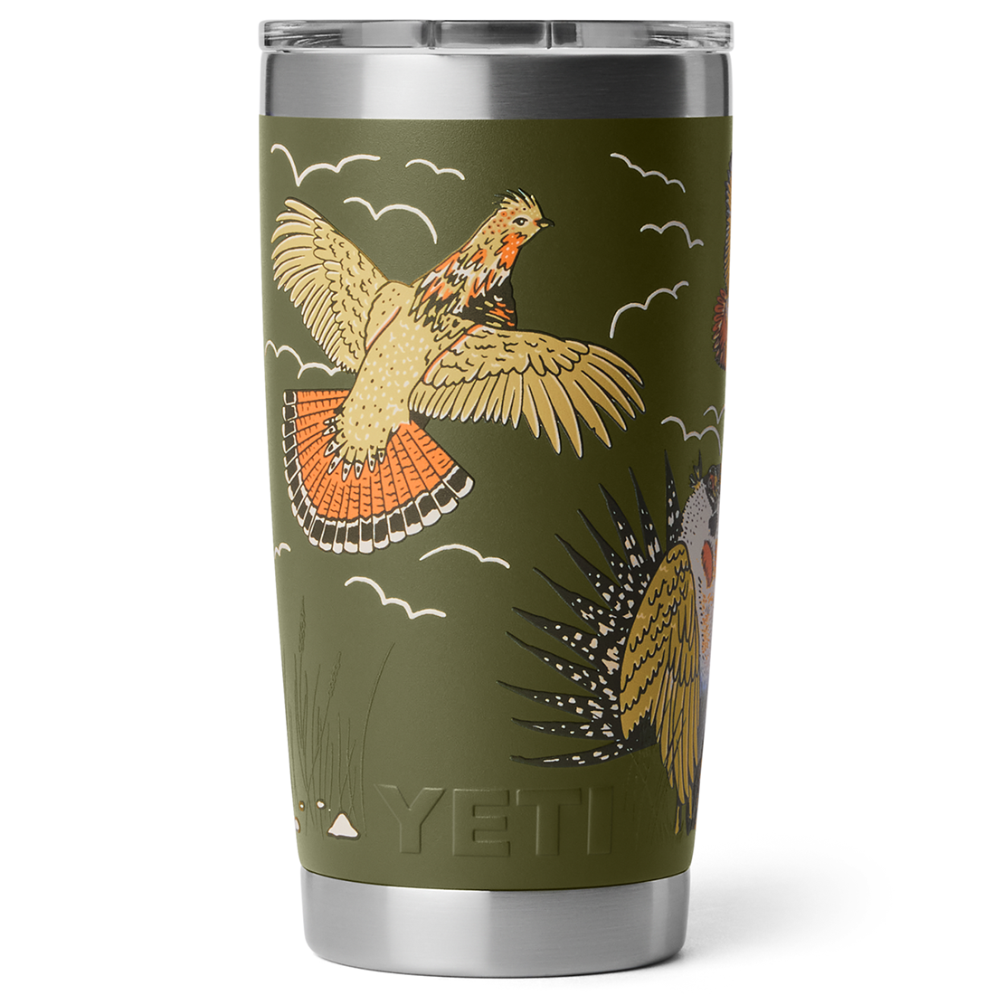 RAMBLER 20OZ TUMBLER MS UPLAND BIRD OLIVE