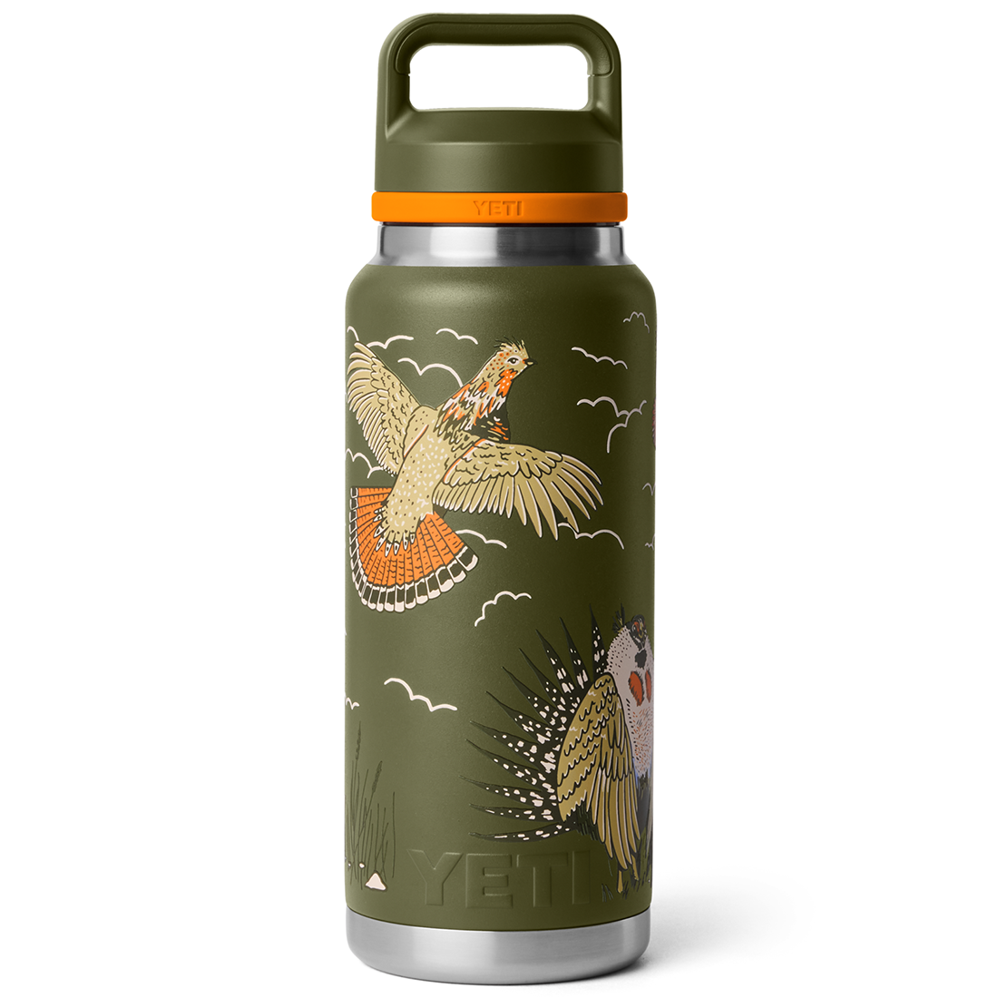 RAMBLER 36OZ BOTTLE C CHUG UPLAND BIRD OLIVE