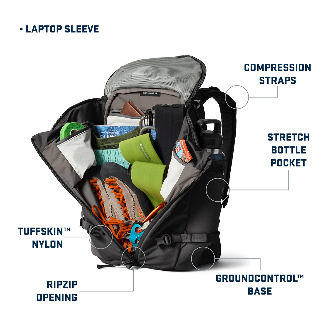 RANCHERO 27L BACKPACK BLACK