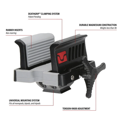 DEATHGRIP ULTRALITE CLAMPING TRIPOD HEAD