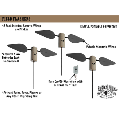 FIELD FLASHER W/REMOTE 3PACK