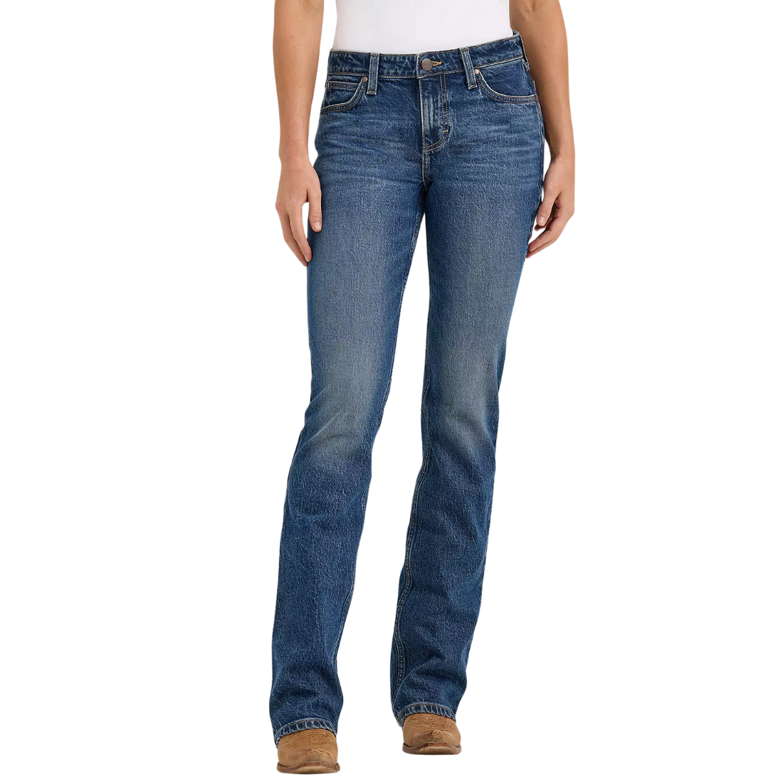WOMENS RETRO MAE BOOTCUT JEAN MIDRISE