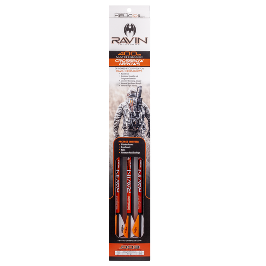 RAVIN ARROWS W/ORANGE NOCKS .003 6PK