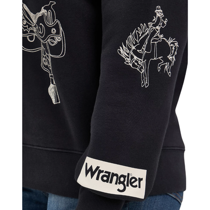 Womens Wrangler Retro Punchy Icons Crew Sweatshirt