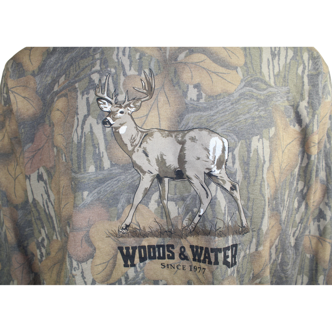 MO WASH OUT WW DEER FULL COLOR HOODY