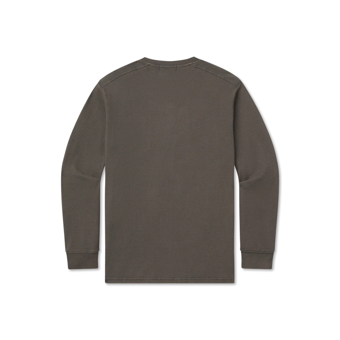 Mens Seawash Vintage Waffle Henley Tee Long Sleeve