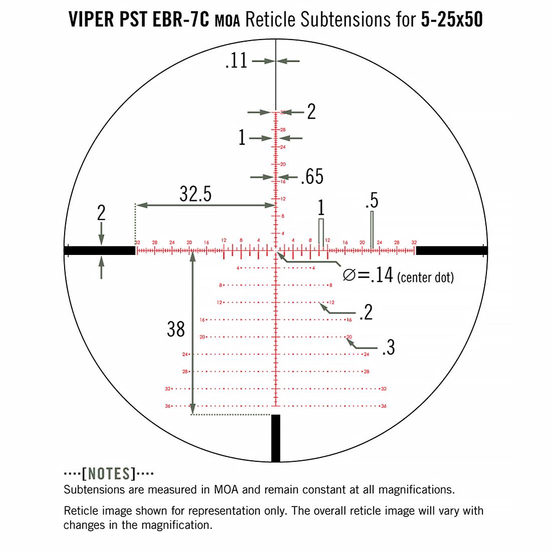 VIPER PST GEN II 525X50 FFP EBR7C MOA