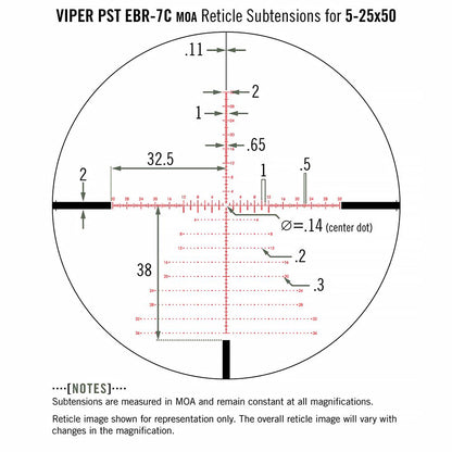 VIPER PST GEN II 525X50 FFP EBR7C MOA