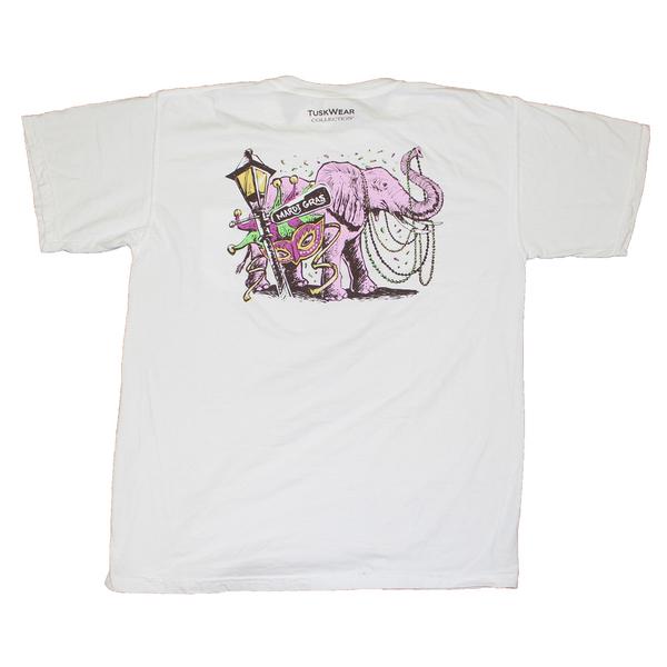 TuskWear Collection Mardi Gras Tee WHITE