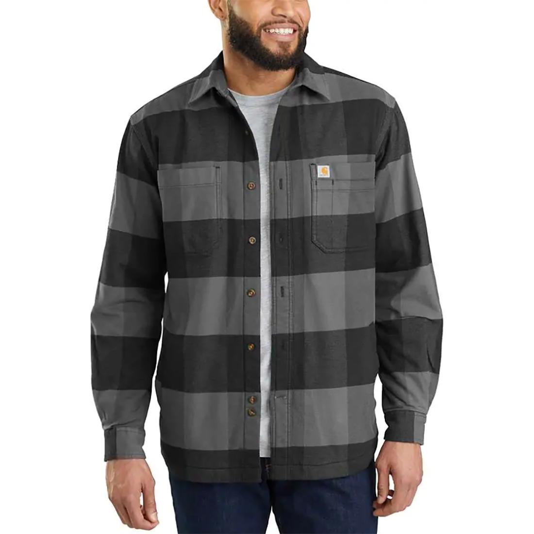 carhartt fleece lined shirt