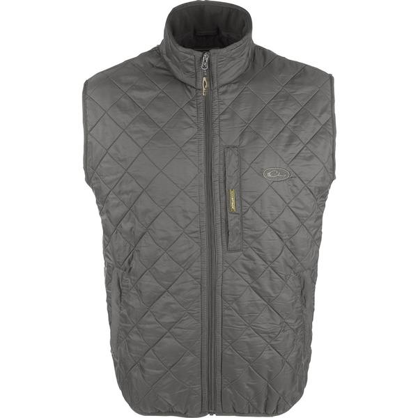 DELTA QUILTED FLEECE LINED VEST CHR/CHARCOAL