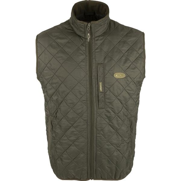 DELTA QUILTED FLEECE LINED VEST OLV/OLIVE