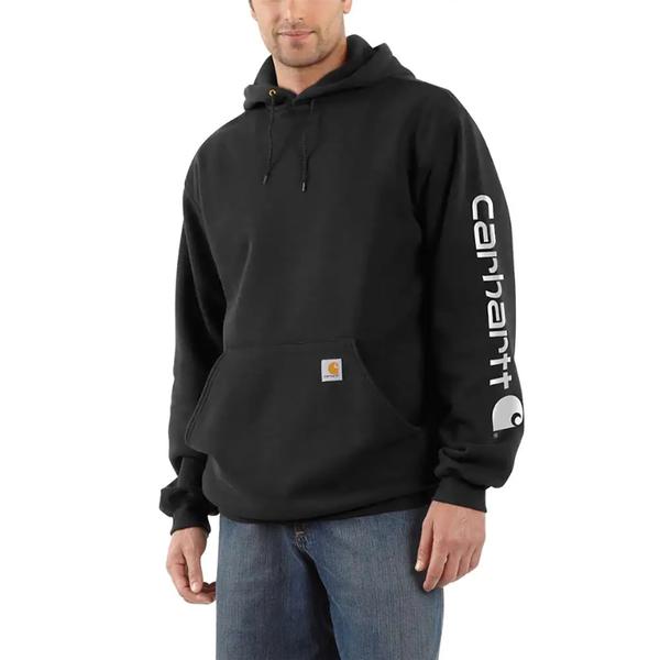 MEN`S MW SIGNATURE SLEEVE LOGO HOODIE BLK/BLACK